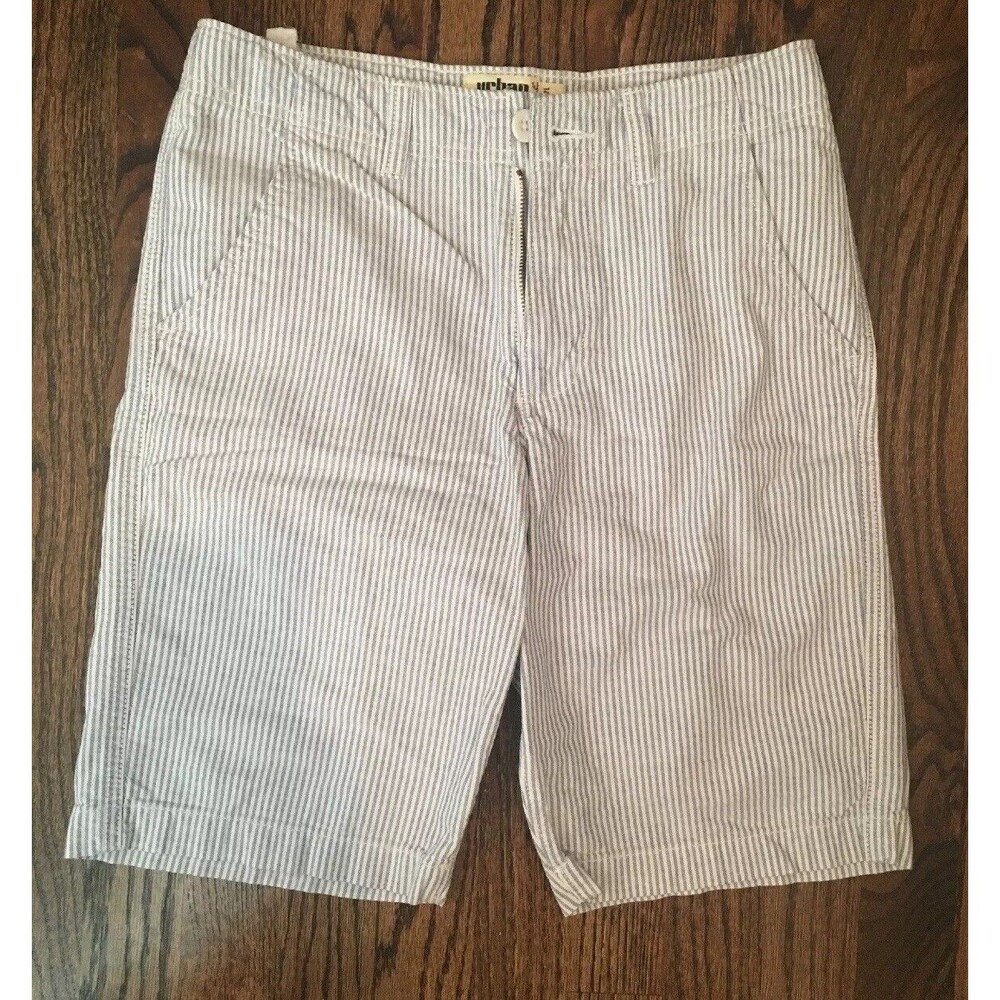 Boy's Urban Pipeline Blue & White Pin Striped Shorts - Size 14 Regular